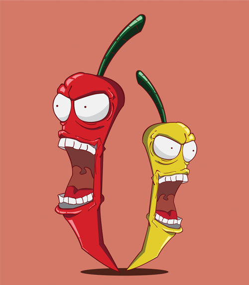 pepper hot pepper funny cartoon 