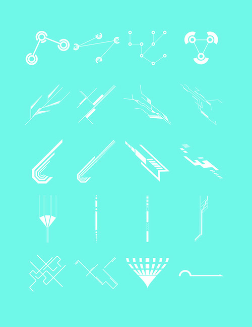 Future concept shapes design vector 01