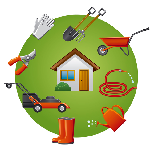 Garden elements vector 05