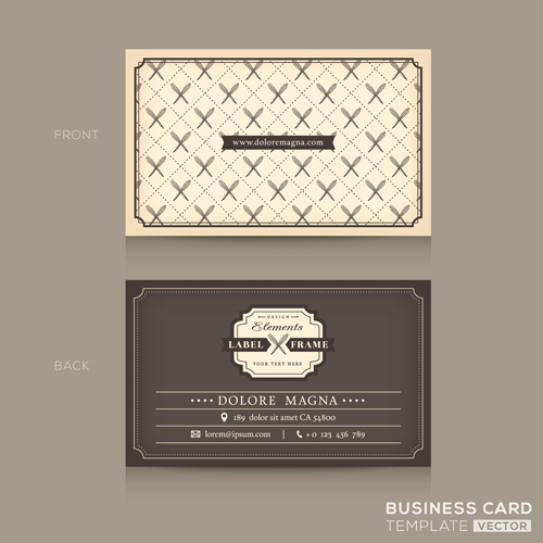 Gray business card template vector