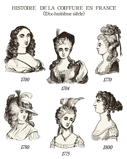 Hand drawn people elements retro vector 25