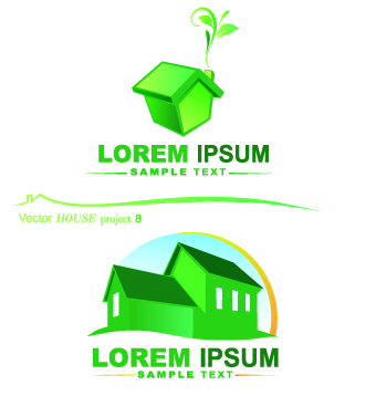 House creative logos vector illustration 04