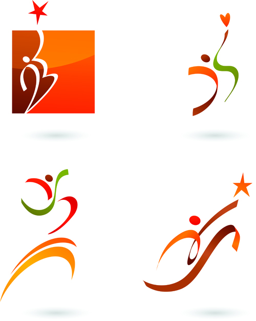 Sports for Logo People design vector 05