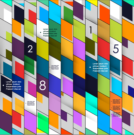 Multicolor geometric business background vector 01