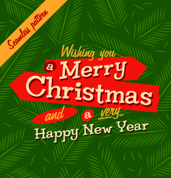 Pine leaf christmas background vector