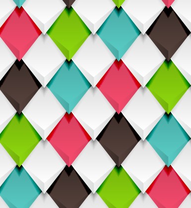 Creative pattern rhomb elements vector graphic 03