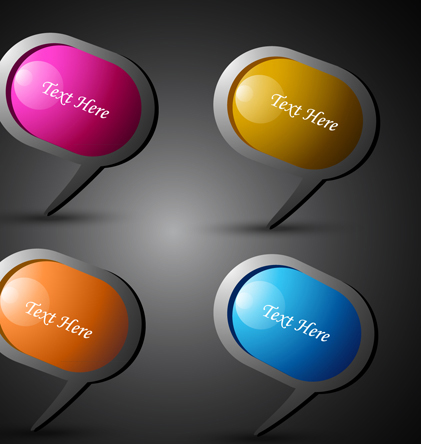 Shiny 3d Creative icon vector 01