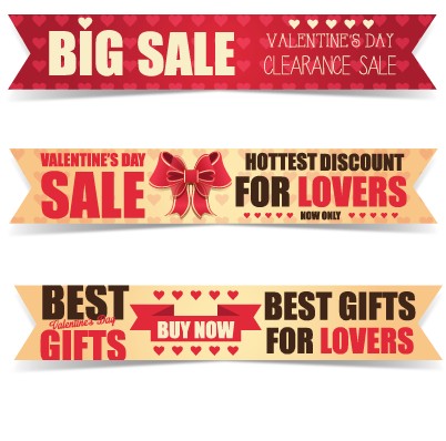 Valentine day valentine big sale big banners banner 