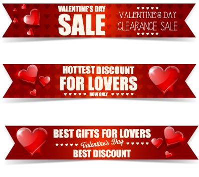 Valentine day valentine sale banners banner 