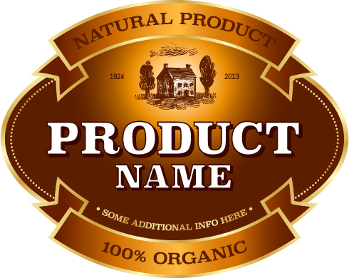 Wine label vintage design vector material set 24