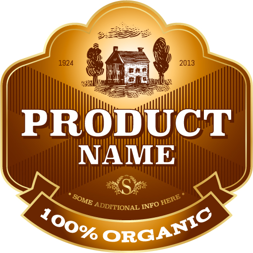 Wine label vintage design vector material set 25