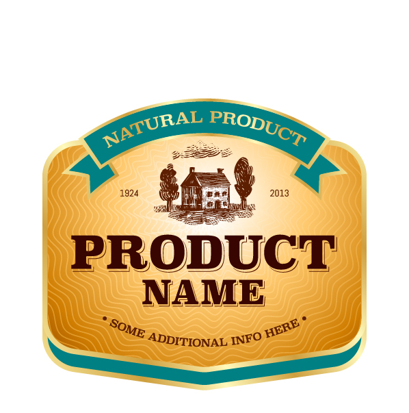 Wine label vintage design vector material set 26