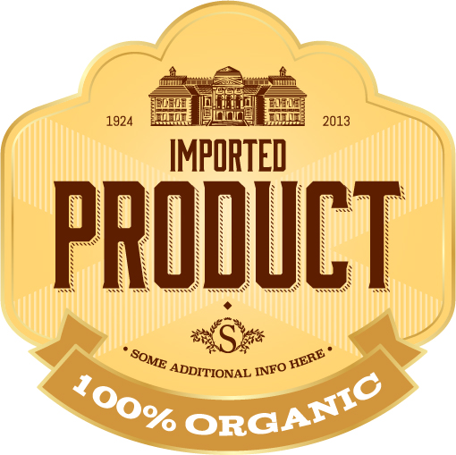 Wine label vintage design vector material set 29