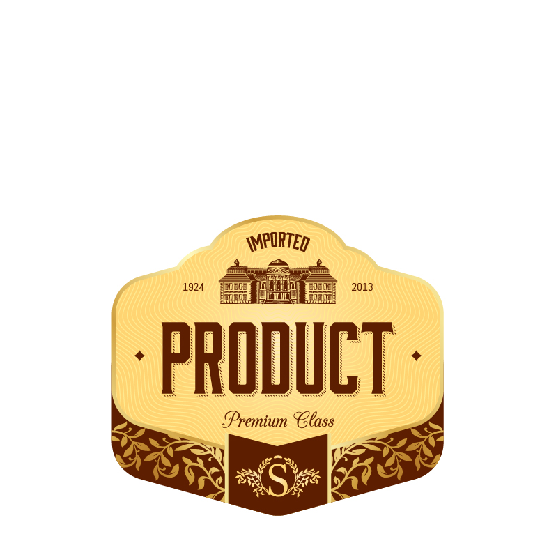 Wine label vintage design vector material set 30