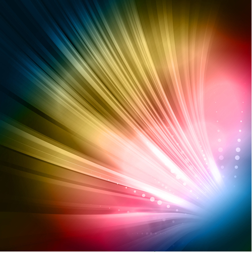 Rainbow Swirls vector background 01