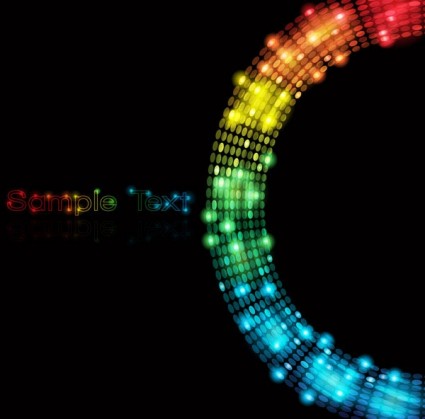 Light dot neon background vector material 03