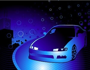 Cars and cool background vector