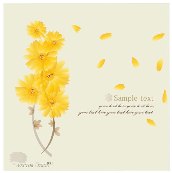 Halation Flower background 03 vector