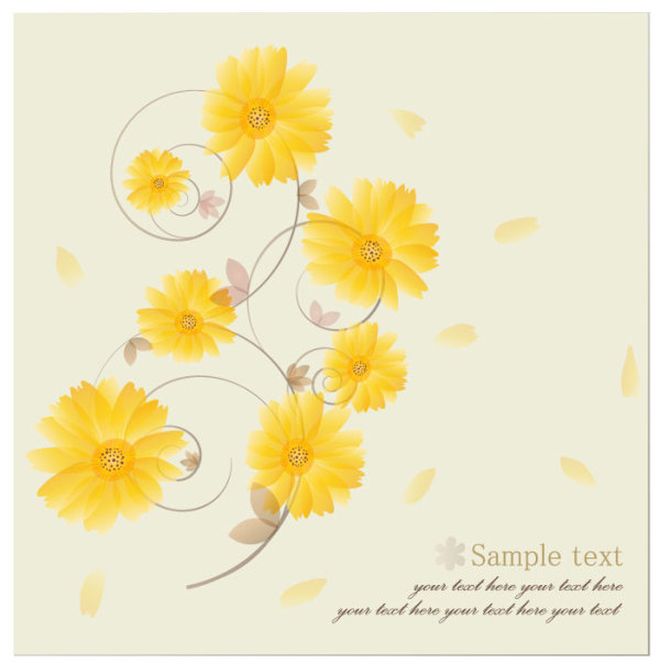 Halation Flower background 04 vector