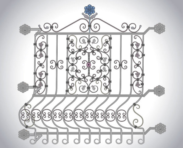 Iron window Style vector 01