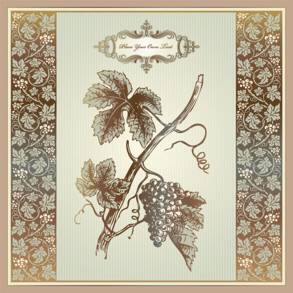 Vintage Pattern labels vector set 06