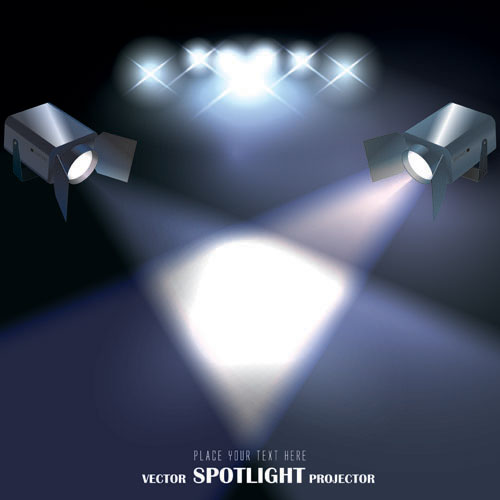 Spotlight irradiate effect background vector 04