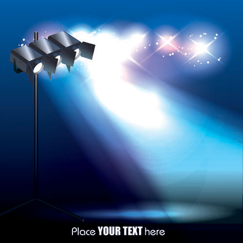 Spotlight irradiate effect background vector 05