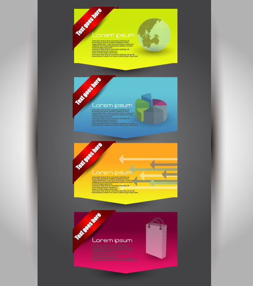 Set over brochure design elements vector background 01