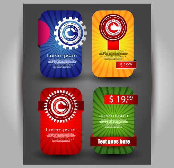Set over brochure design elements vector background 02