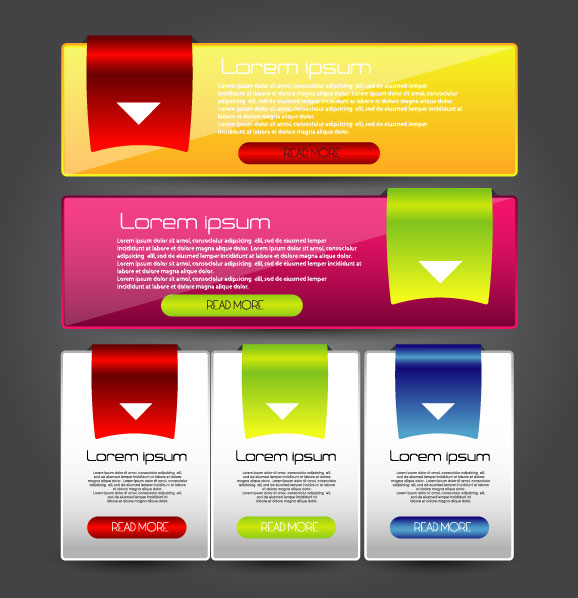 Set over brochure design elements vector background 03