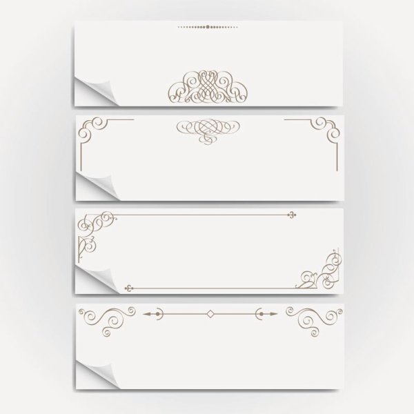 Vintage elements of banner vector 01