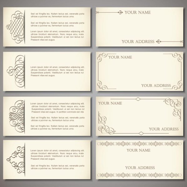Vintage elements of banner vector 03