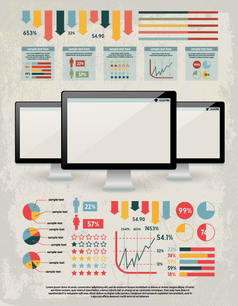 business infographics elements vector 02