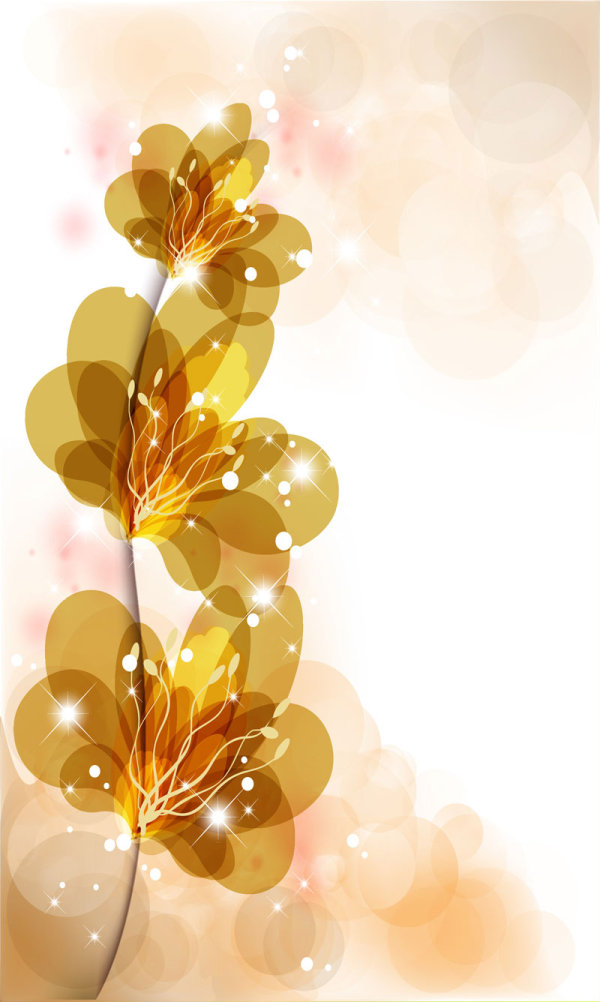 Bright background with vivid flower design vector 02