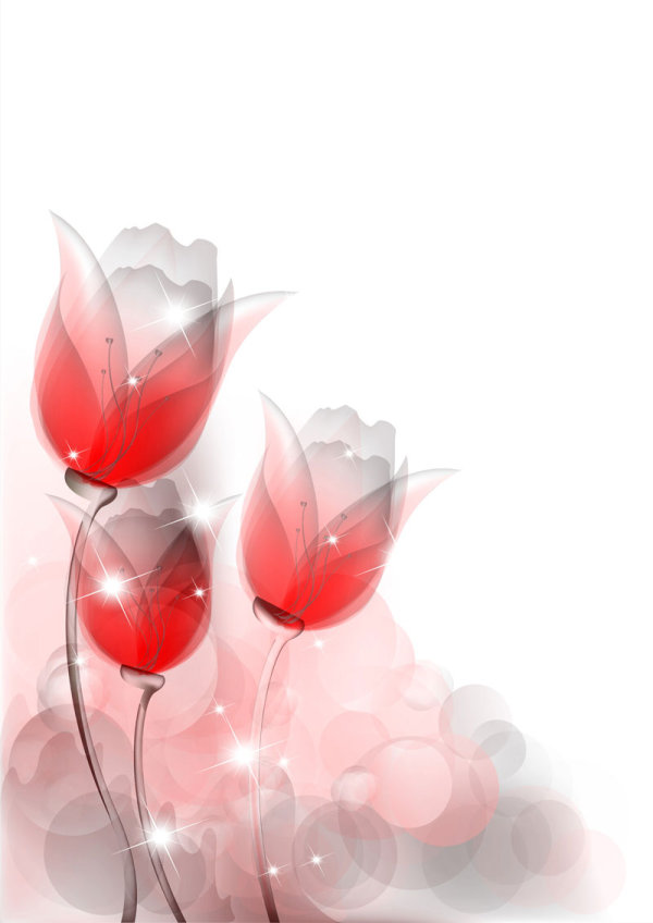 Bright background with vivid flower design vector 04