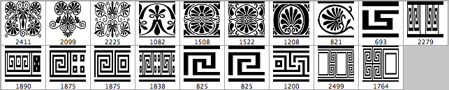 Greek Ornamental Brushes