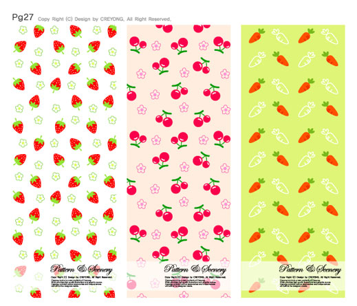tiled background strawberry fruit cute continuous background cherry cartoon carrot 