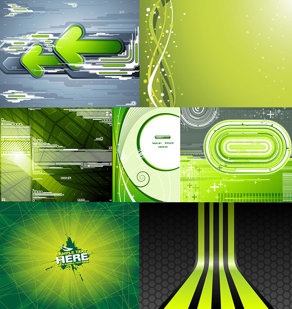 Green background design elements