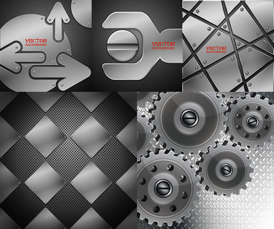 Metallic industrial background Vector Graphic