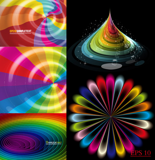 stereo Rotation ripples color background 