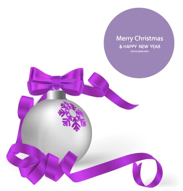 ribbon christmas balls background vector background 