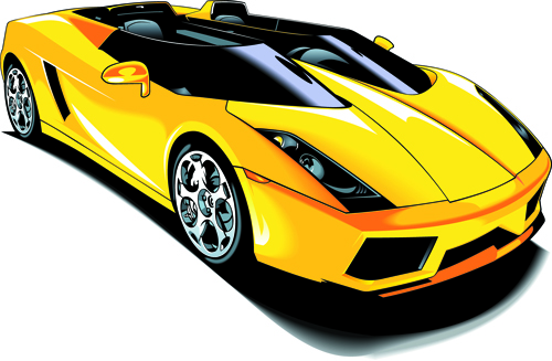 Set of Various Sport Cars vector 03