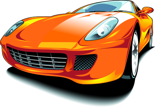 Set of Various Sport Cars vector 04