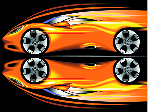Set of Various Sport Cars vector 05