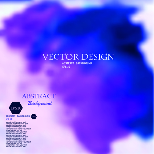 Abstract watercolor blurred backgrounds vector 02