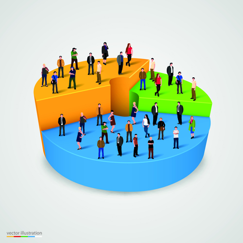 Business team creative vector illustration set 04