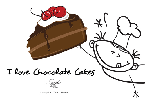 Cake background vector 04