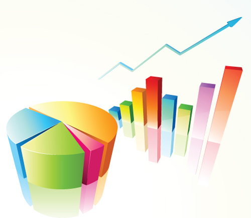 Set of Chart and infographics vector material 02