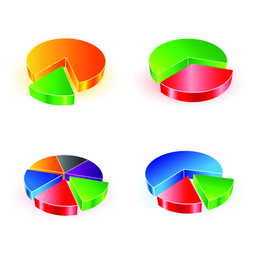Set of Chart and infographics vector material 04
