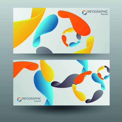 infographics graphics colored banner abstract 